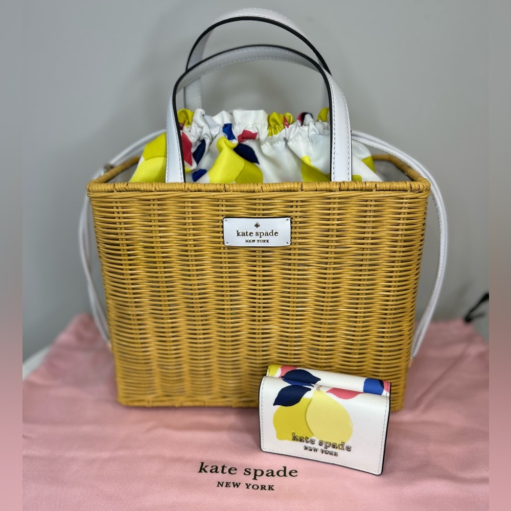 Kate Spade Wicker Bag w/ Matching Wallet
